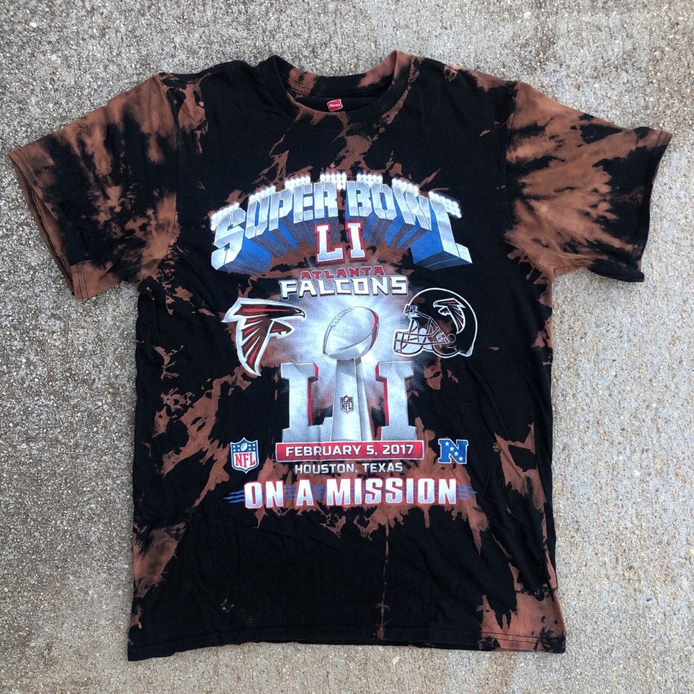 Custom Atlanta Falcons tie dye graphic t-shirt
